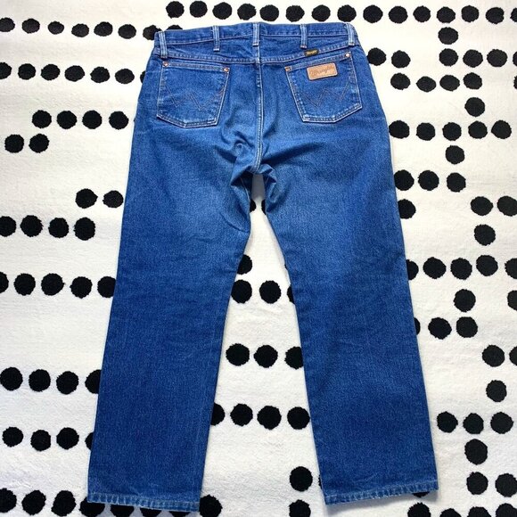 Wrangler Jeans Cowboy Cut Bootcut Blue Denim Western Rodeo - Picture 1 of 13